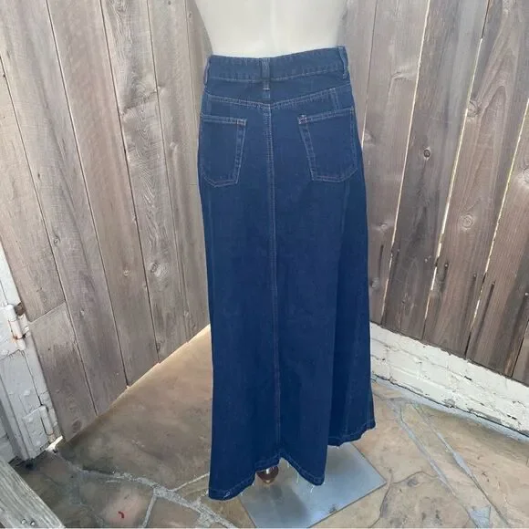 DISSH LENNON INDIGO DENIM MAXI SKIRT size 2 - Picture 4 of 13